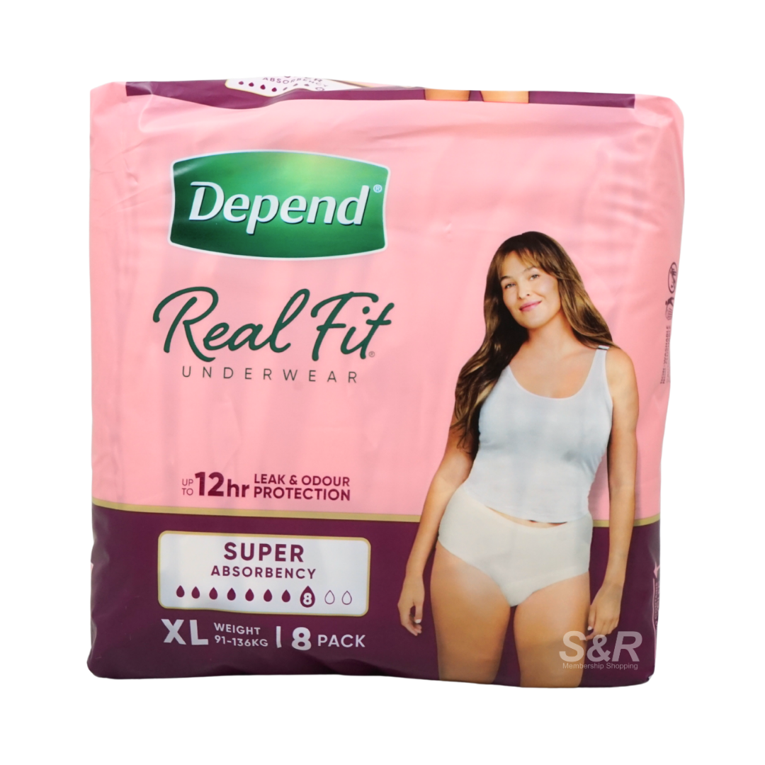 Depend Real Fit Extra Large Adult Female Underwear 8s